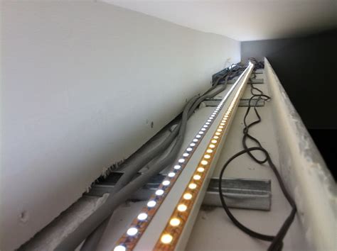 Led light strips for ceiling, options and installation guide as the led light strips are flexible elements, they take up very little space, work with low voltage and offer a variety of colors and effects, allow plenty of lighting and decorative applications. Our Own Place!: Guide to LED Cove Lighting