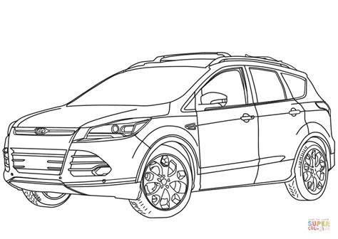 Sharing helps build connections and spread levity, humor, innovation and educational activities to other parents during this difficult period. 2014 Ford Escape coloring page | Free Printable Coloring Pages