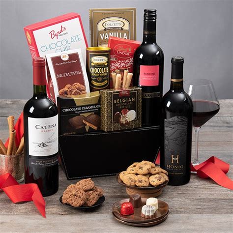 Show your gratitude to your friend with toronto blooms' signature chocolate collection and bespoke floral arrangements in a variety of hues and. Red Wine & Dark Chocolate Gift Basket by ...