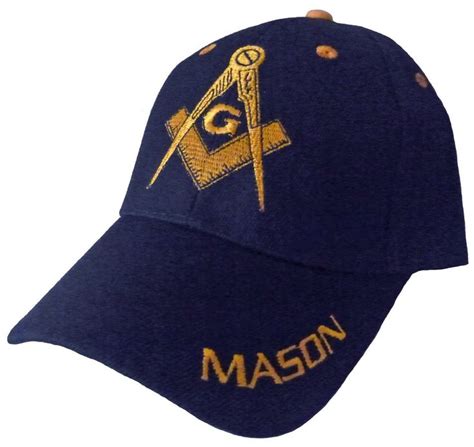 Mason Hat Navy Blue Baseball Cap With Masonic Logo Freemasons Shriners