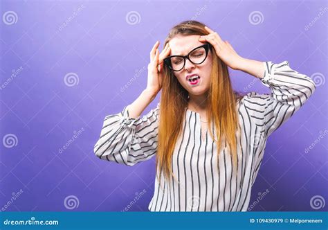 Young Woman Feeling Stressed Stock Image Image Of Beautiful People