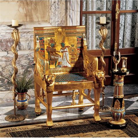 Design Toscano King Tutankhamens Egyptian Throne Chair