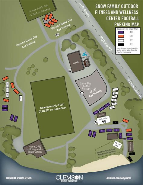 Clemson University Parking Map