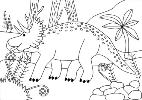 Download Triceratops Cretaceous Period Dinosaur coloring page | Free Printable Coloring Pages