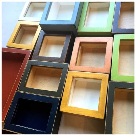 Handmade Small Square Shadow Box Frame Holds Up To 6 X 6 X Etsy