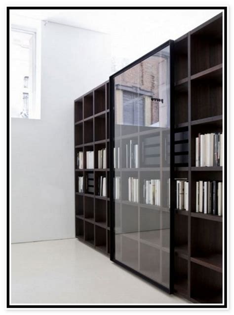 This versatile design can be used for books, movies, photos and everything in between. White Bookcase with Glass Door for Elgant Interior with ...