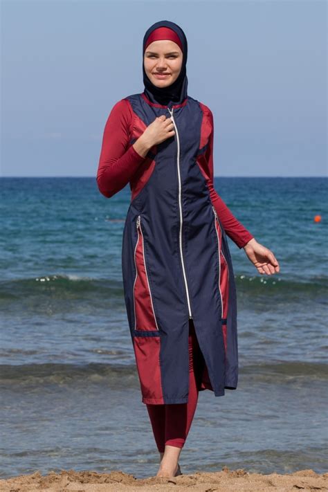 adabkini mira muslim 5 piece long swimsuit islamic full cover modest swimwear burkini bathing
