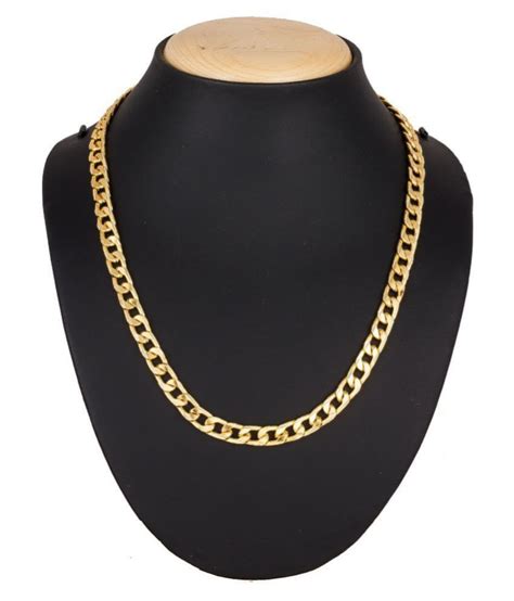 Karat, a measure of the purity of gold. ZUKUZI 24 Carat Gold Plated Chain for Men and Boys: Buy ...