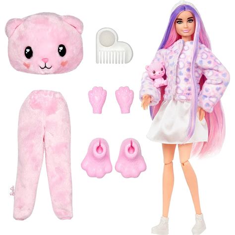 Mattel Barbie Cutie Reveal Doll And Accessories Teddy Bear Plush