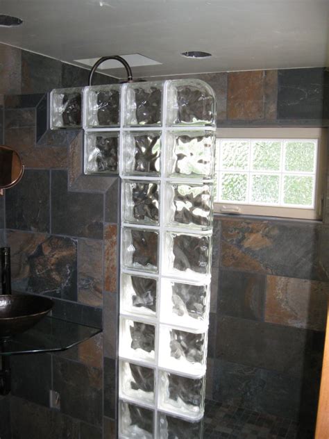 Glass blocks do not just come in plain clear colors or even the same textures. Glass block shower wall, commercial partition wall ...