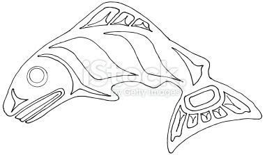 Coloring pages are fun for children of all ages and are a great educational tool that helps children develop fine motor skills, creativity and color recognition! Pacific Northwest coast native Indian salmon. Basic shape ...