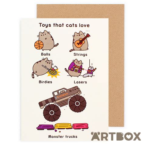 Buy Pusheen The Cat Toys That Cats Love Greeting Card At Artbox