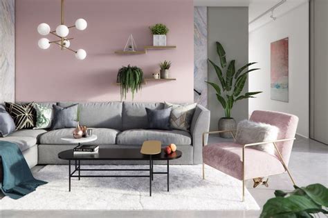 Pink And Grey Living Room Living Room Color Schemes Pink Living Room