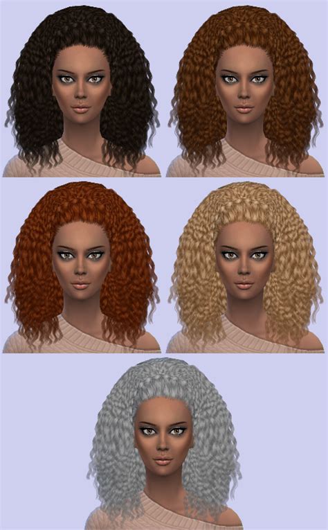 Sims 4 Ccs The Best Curly Hair By Monstermadness