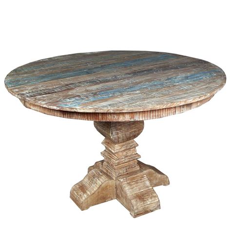 Check spelling or type a new query. French Quarter Rustic Reclaimed Wood Round Dining Table