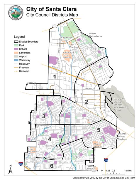 Council Districts City Of Santa Clara