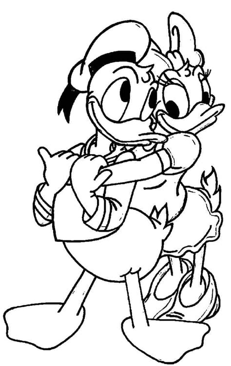 Donald And Daisy Duck Coloring Pages Cartoon Coloring Pages Donald