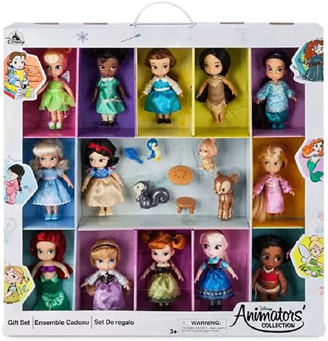 Disney Store Animators Collection Mini Doll T Set 5 New With Box