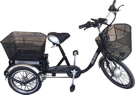 Front Basket Adult Electric Tricycles Rear Cargo 3 Wheel Electric Bicycle
