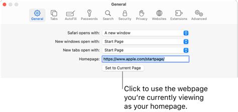 Change Your Homepage In Safari On Mac Apple Support