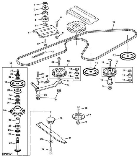 John Deere 265 Mower Deck Belt Diagram