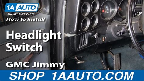How To Replace Headlight Switch 70 91 Gmc Jimmy Youtube