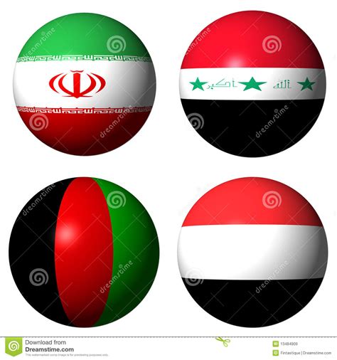 Flag of saudi arabia : Iran Iraq Afghanistan Yemen Flags Stock Illustration ...