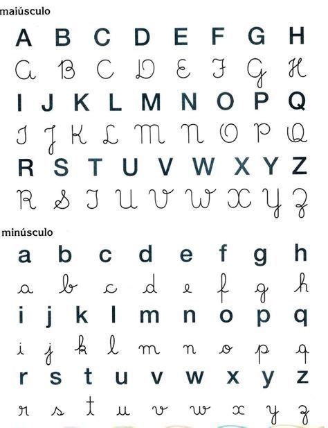Alfabeto Maiúsculo E Minúsculo Learn Hand Lettering Cursive Alphabet Lettering Alphabet