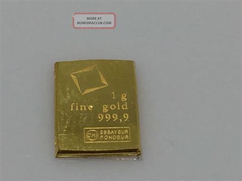 1 Gram Valcambi Suisse Gold Bar 9999 Pure