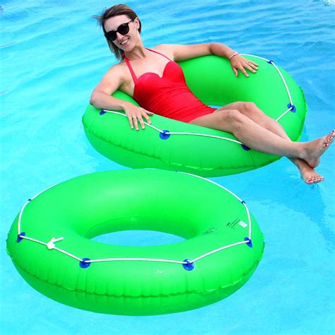 Sunsplash Swimming Pool Beach And Lake 48 Swim Tube Float Green 2 Pack Ebay