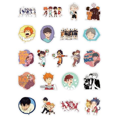100 Pcs Haikyuu Stickers Anime Doodle Stickers Travel Trolley Sticker