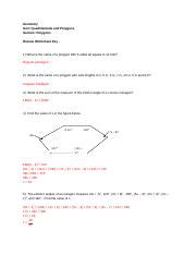 That way i have one hexagon labled as one hex on top of another since they are congruent. 5.01 Review Answer Key.PDF - Geometry Unit Quadrilaterals ...