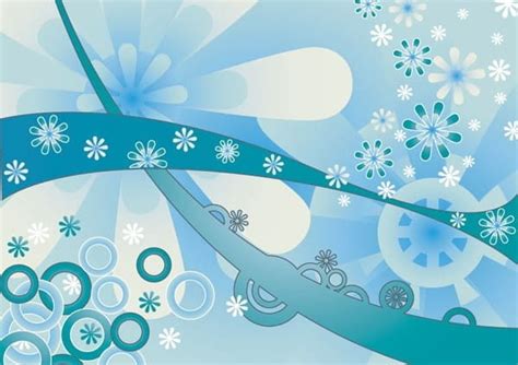 Blue Flower Abstract Background Vector Eps Uidownload