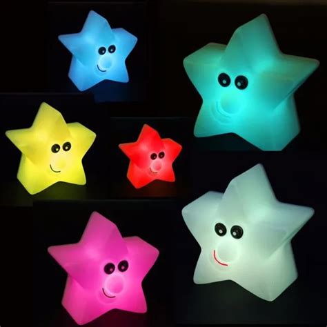 Lovely Color Changing Star Night Light Gradient Colors Mood Lamp For