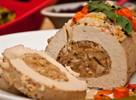 Maybe you would like to learn more about one of these? Vegetarian Stuffed Tofu Turkey