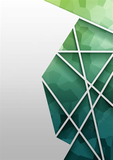 Splicing Of Geometric Graphics In Green Abstract Design Page Border