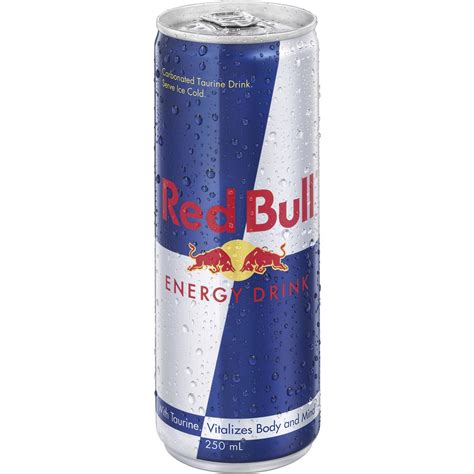 Every 100 grams of red bull energy drink provides about 1% of recommended daily protein intake. Red Bull Energy Drink 250ml | Woolworths