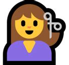 Cutting hair hairdresser woman getting haircut haircut. 💇 Haircut Emoji Meaning with Pictures: from A to Z