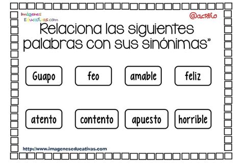 Cuaderno De Trabajo SinÓnimos Vs AntÓnimos 3 Imagenes Educativas