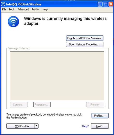 Intel Prosetwireless Software Manage Wifi On Windows Xp2000