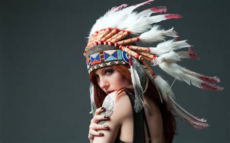 Native Americans Women Headdress Wallpapers Hd Desktop