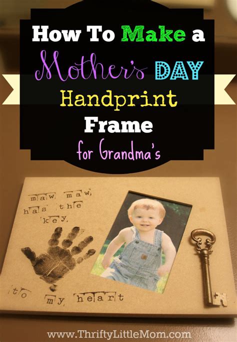 These gifts are simple and easy to do in the classroom. Make A Mother's Day Handprint Frame » Thrifty Little Mom