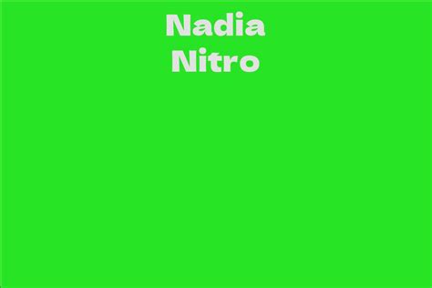 Nadia Nitro Facts Bio Career Net Worth AidWiki