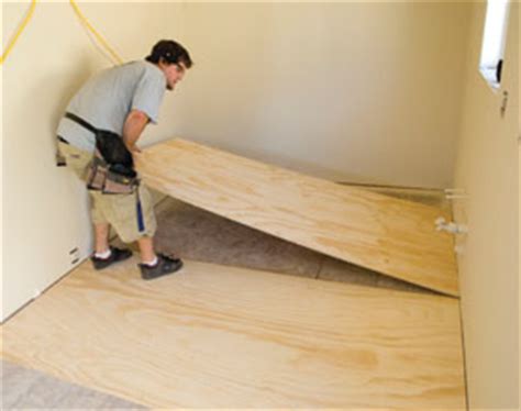 Consider the look you want for your stairs and the installation process that will be easiest for you when deciding on a type of vinyl flooring. Install Plywood Underlayment for Vinyl Flooring - Extreme ...