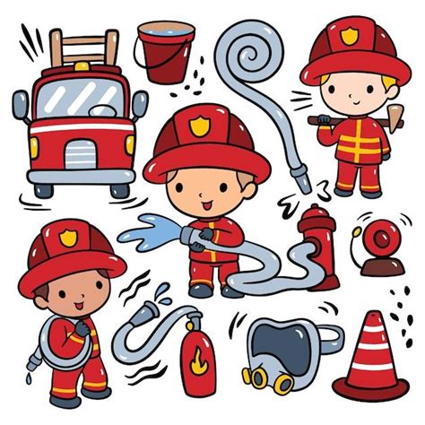 Firefighter Art Fire Fighters Kawaii Pop Up Book Child Care Logo