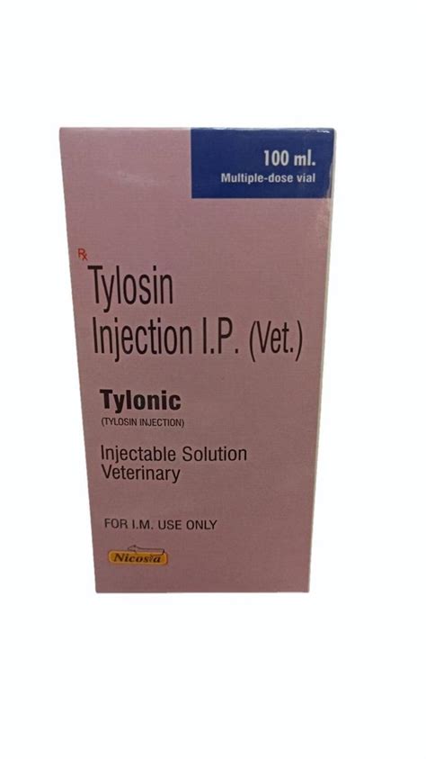 Tylonic Tylosin Injection Vet For Clinical Packaging Size 100 Ml At