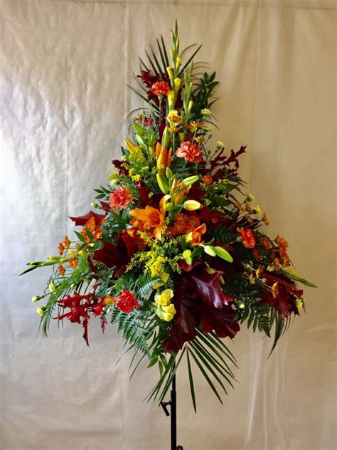 Pedestal Function Flowers Autumnal Pedestal Cambridge Florist