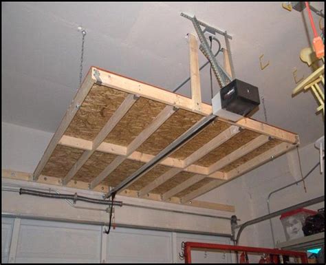 Small garages may at first look a bit crowded and unable to hold much overall, but with a little ingenuity, they can be utilized quite well. Garage Ceiling Storage Diy | Diy overhead garage storage ...