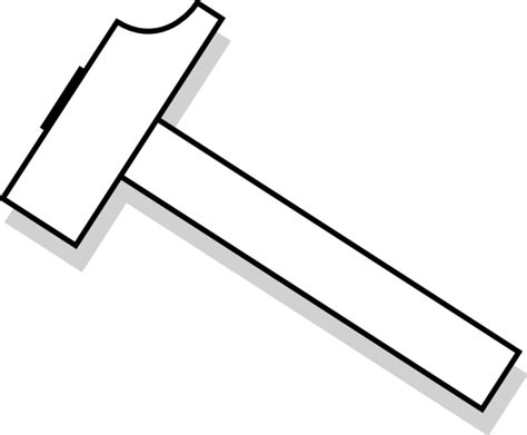 Hammer Outline Clip Art At Vector Clip Art Online Royalty