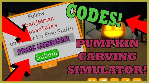 New Codes 🎃 Pumpkin Carving Simulator Roblox Youtube